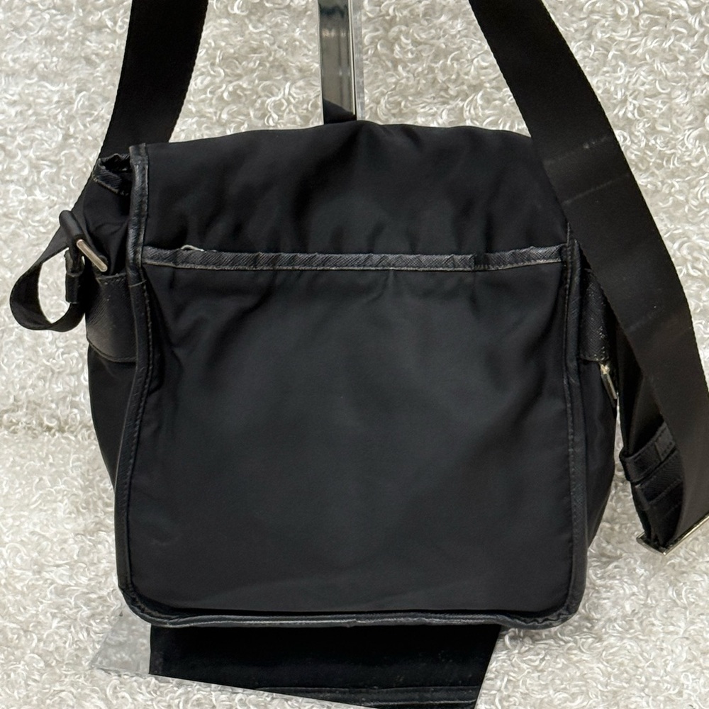 Prada Enameled Metal Triangle Messenger Bag - Picture 5 of 16
